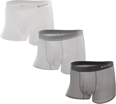 Men's Ultra-Thin Cooling Trunks Lightweight Microfiber Underwear Breathable No-Show Design(3 Pack) in Saudi Arabia