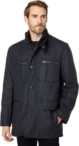 Cole Haan Signature Men's Wool Melton Coat with Nylon Bib in Saudi Arabia