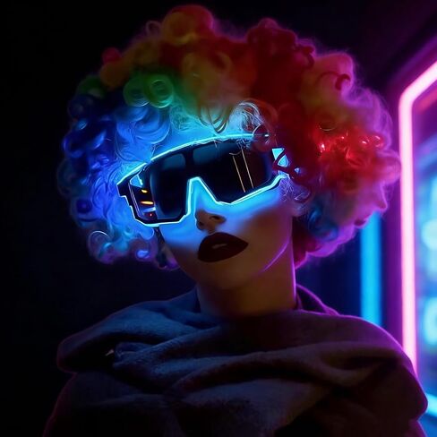 نظارات LED مضيئة، نظارات تتوهج في الظلام، نظارات شمسية مرحة، هدايا عيد ميلاد، إكسسوارات الحفلات in Kuwait