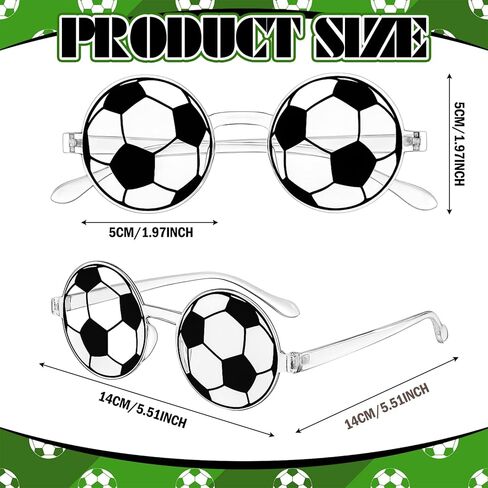 24 Pack Soccer Party Favors Soccer Glasses Sport Team Gifts Decorative Glasses for Player Coach Cheer Sports Theme Party Favors Bags Stuffers in Saudi Arabia