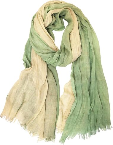 bamboo cotton Fashion Lightweight Travel Scarf,Gradient Two-tone Four Season Scarf Shawl Beach Gauze in Saudi Arabia