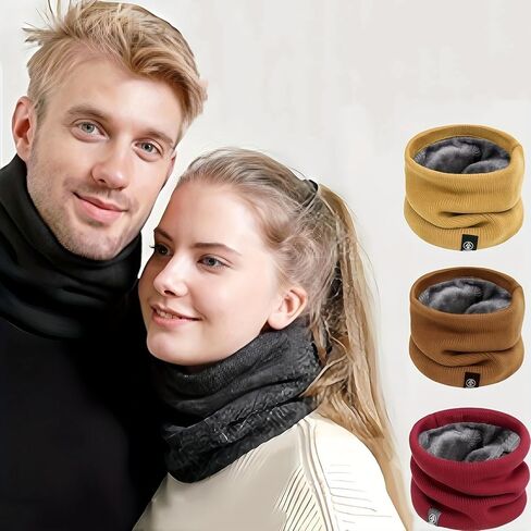 Warm Scarf Neck Gaiter Thick Velvet For Men Women Neck Warmer Windproof Ski Mask Face Scarf for Cold Weather Outdoor Sports in Saudi Arabia