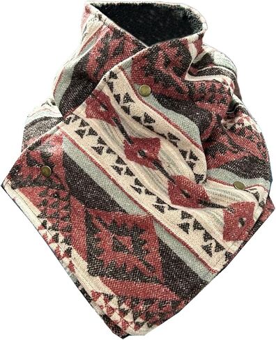 Western Style Warm Neck Hood, Neck Warmer with Snap Closure, Soft Velvet Warm Scarf for Men and Women ﻿ in Saudi Arabia