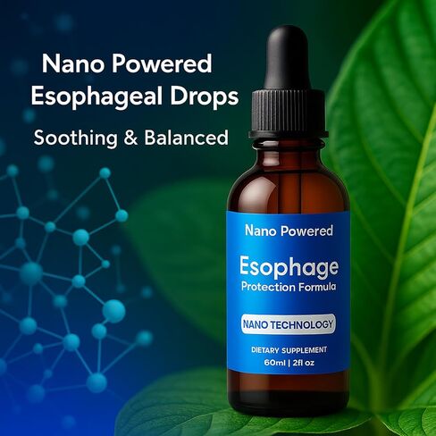 Nano Powered Esophageal Drops - Soothes Digestive Discomfort & Supports a Healthy Throat and Stomach Environment - 2 fl oz (1) in Saudi Arabia