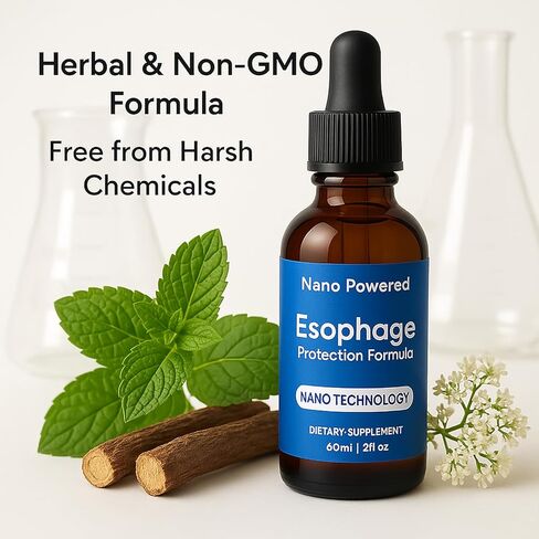 Nano Powered Esophageal Drops - Soothes Digestive Discomfort & Supports a Healthy Throat and Stomach Environment - 2 fl oz (1) in Saudi Arabia