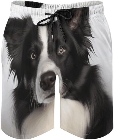 شورت سباحة رجالي من Border Collie سريع الجفاف في هاواي لباس السباحة مع بطانة شبكية- in Saudi Arabia
