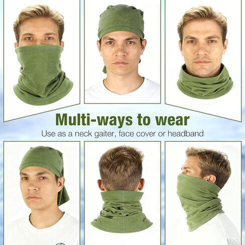 4 Winter Neck Gaiters for Men, Fleece Neck Warmer Gators Face Mask, Mens Scarf Winter for Cold Weather Running Skiing in Saudi Arabia