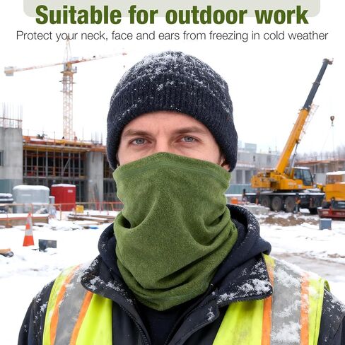 4 Winter Neck Gaiters for Men, Fleece Neck Warmer Gators Face Mask, Mens Scarf Winter for Cold Weather Running Skiing in Saudi Arabia