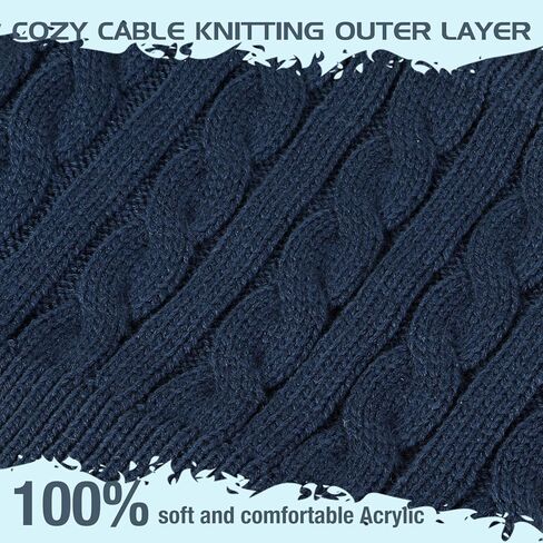 Mens Scarf Winter Neck Gaiters 3PCS, Knit Neck Warmer with Thick Fleece Lining Scarves, Cold Weather Gear for Men Ski in Saudi Arabia