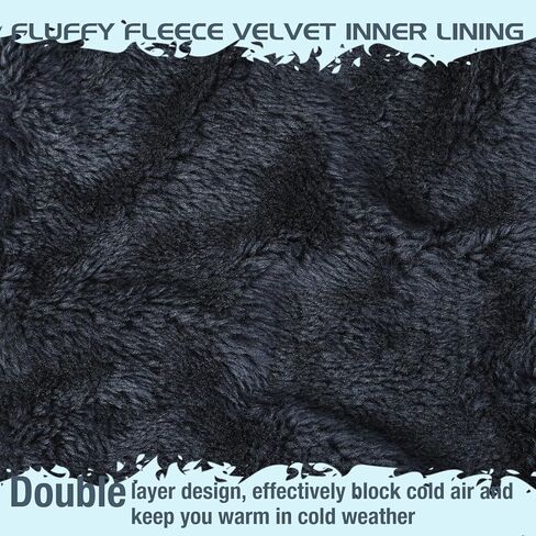 Mens Scarf Winter Neck Gaiters 3PCS, Knit Neck Warmer with Thick Fleece Lining Scarves, Cold Weather Gear for Men Ski in Saudi Arabia