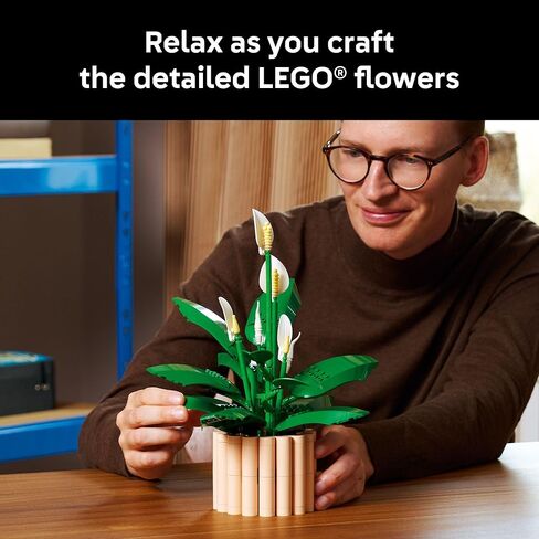 LEGO Botanicals Peace Lily Flower Building Set for Adults - DIY Bedroom, Book Shelf & Office Decor for Women & Men, Ages 18+ - Artificial Flowers Crafting Kit - Gift Idea for Birthdays - 11504 in Saudi Arabia
