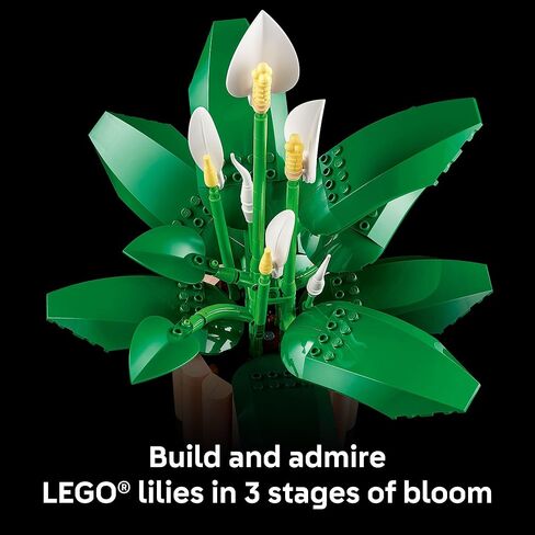LEGO Botanicals Peace Lily Flower Building Set for Adults - DIY Bedroom, Book Shelf & Office Decor for Women & Men, Ages 18+ - Artificial Flowers Crafting Kit - Gift Idea for Birthdays - 11504 in Saudi Arabia