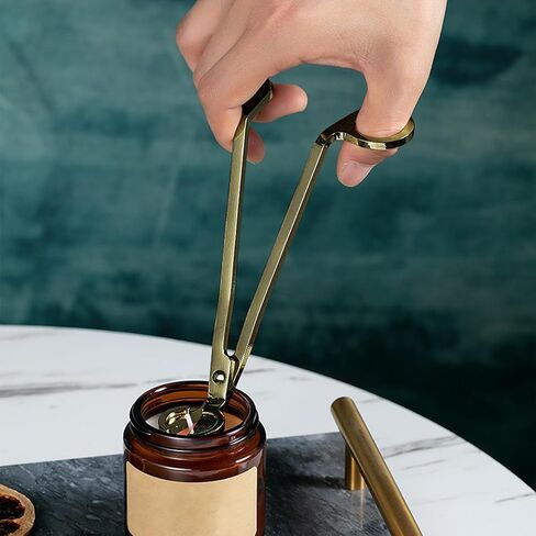 MrMrKura Candle Wick Trimmer, Stainless Steel Wick Clipper Cutter Scissor, Antique Candle Accessory Gift for Candles Lovers (Bronze) in Saudi Arabia
