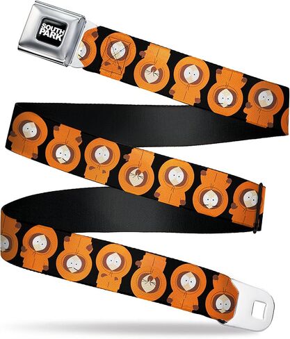 Paramount Network Belt, Seatbelt Buckle Belt, South Park Kenny Flip Poses Black, Adjustable in Saudi Arabia