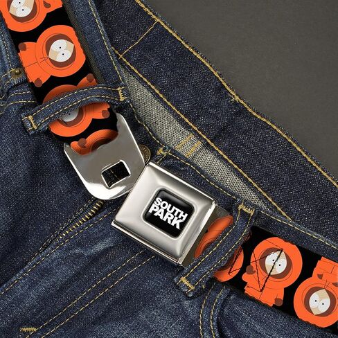 Paramount Network Belt, Seatbelt Buckle Belt, South Park Kenny Flip Poses Black, Adjustable in Saudi Arabia