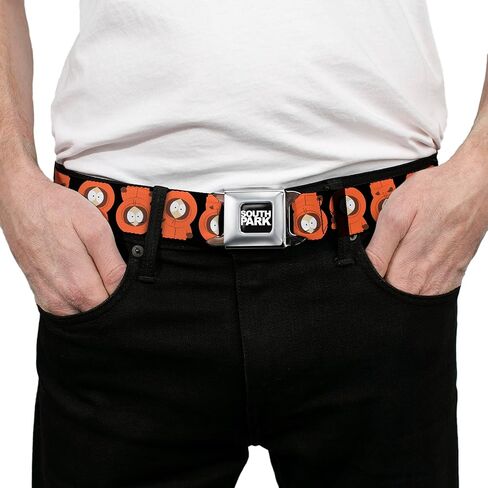 Paramount Network Belt, Seatbelt Buckle Belt, South Park Kenny Flip Poses Black, Adjustable in Saudi Arabia