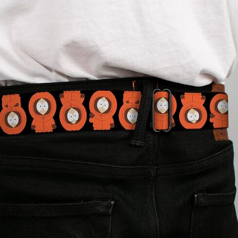 Paramount Network Belt, Seatbelt Buckle Belt, South Park Kenny Flip Poses Black, Adjustable in Saudi Arabia