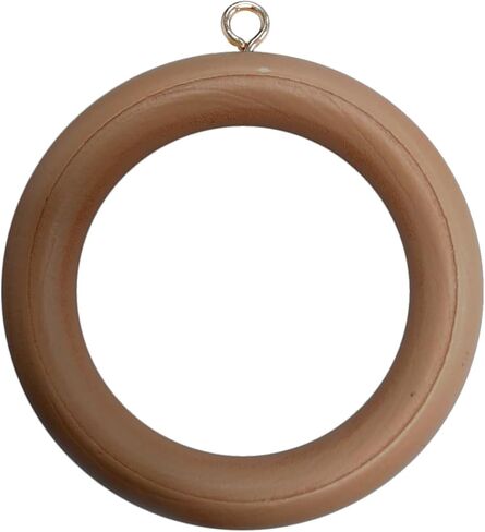 Merriway BH05772 (24 قطعة) حلقات قضيب ستائر خشبية مع عين لولبية، القطر الداخلي 45 مم (1.3/4 بوصة) القطر الخارجي 70 مم (2.3/4 بوصة) أبيض - عبوة من 24 قطعة in Kuwait