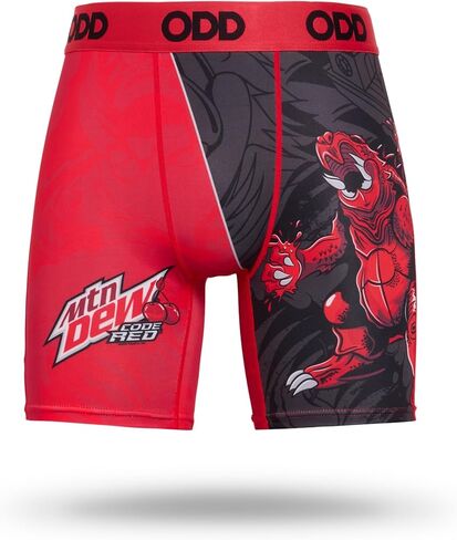ملابس داخلية قصيرة للرجال من Odd Sox Mountain Dew Code Red - ملابس داخلية جديدة تحت عنوان مشروب الصودا - مقاس مريح قابل للتمدد - رسم ممتع in Kuwait