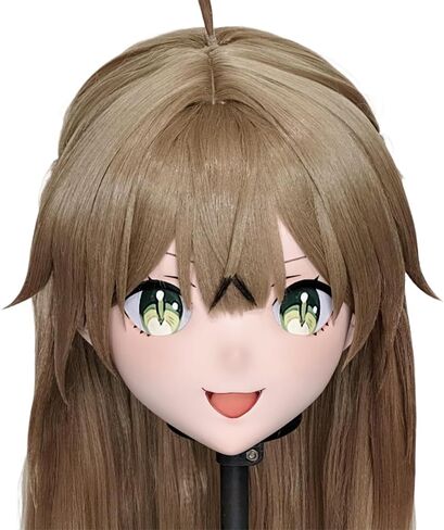 (AK096) Customize Character Crossdressing Full Head With Lock Anime Cosplay Japanese Animego Kigurumi Mask in Saudi Arabia