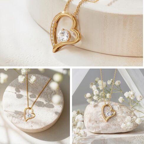 Para El Amor De Mi Vida, Un Hermoso Collar Romántico Para Esposa, Novia, Colgante De Alma Gemela, Regalo De Aniversario, Cumpleaños, Regalo De San Valentín Para Mujeres Con Una Tarjeta Y Una Caja Con Un Mensaje Significativo. in Saudi Arabia