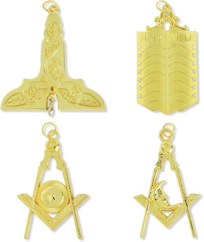 مجموعة مجوهرات ذات ياقة ممتازة من SialkotCrafts Masonic Lodge مكونة من 12 قطعة للأخوة - الشعارات الرسمية لأعضاء النزل in Kuwait