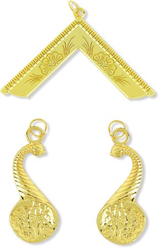 مجموعة مجوهرات ذات ياقة ممتازة من SialkotCrafts Masonic Lodge مكونة من 12 قطعة للأخوة - الشعارات الرسمية لأعضاء النزل in Kuwait
