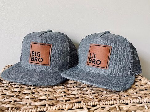 Big Bro & Lil Bro Matching Snapback Hat Set – Baby, Toddler, Youth, Adult Cap – Brother Gift, Pregnancy or Family Photos in Saudi Arabia