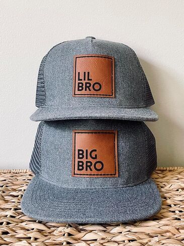 Big Bro & Lil Bro Matching Snapback Hat Set – Baby, Toddler, Youth, Adult Cap – Brother Gift, Pregnancy or Family Photos in Saudi Arabia