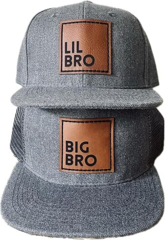 Big Bro & Lil Bro Matching Snapback Hat Set – Baby, Toddler, Youth, Adult Cap – Brother Gift, Pregnancy or Family Photos in Saudi Arabia