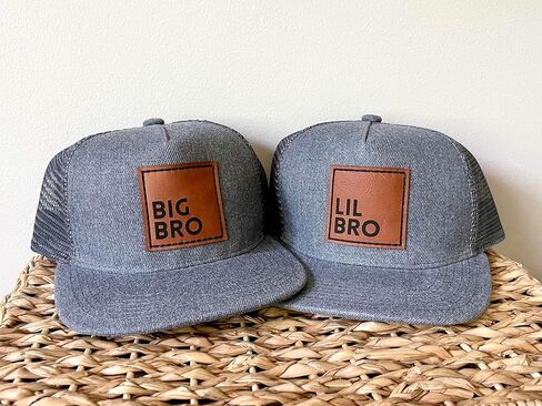 Big Bro & Lil Bro Matching Snapback Hat Set – Baby, Toddler, Youth, Adult Cap – Brother Gift, Pregnancy or Family Photos in Saudi Arabia