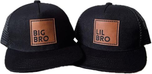 Big Bro & Lil Bro Matching Snapback Hat Set – Baby, Toddler, Youth, Adult Cap – Brother Gift, Pregnancy or Family Photos in Saudi Arabia
