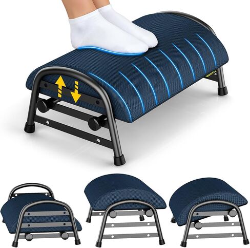 مسند للقدمين تحت المكتب في العمل، مسند للقدمين بارتفاع قابل للتعديل لدعم الساق، مقعد قدم من الإسفنج الذكي، ملحقات مكتب المكتب in Kuwait