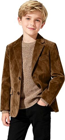 بدلة سهرة للأطفال من جلد الغزال للأولاد قطعتين بدل رسمية للأولاد من جلد الغزال بدلة زفاف وحامل خاتم عيد الميلاد سترة وسراويل in Kuwait