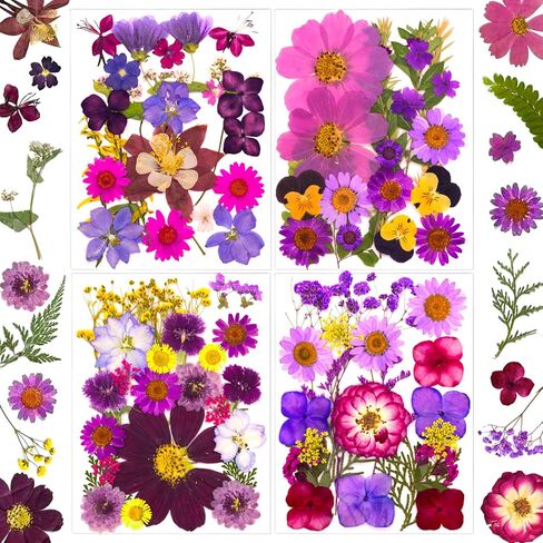 92 Pcs Pink Pressed Dried Flowers for Resin, Real Natural Bulk Dry Wildflowers Leaves Perfect for Epoxy Molds, DIY Crafts, Soap Candles Jewelry Making, and Home Decor in Saudi Arabia