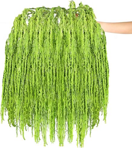 Suncalla 24 Pcs Brownish-red Spring Natural Dried Amaranthus Hanging Flowers Amaranthus Artificial Flowers for Wedding Arch Bouquet Floral Garland Wall Home Decoration (23 Inch) in Saudi Arabia