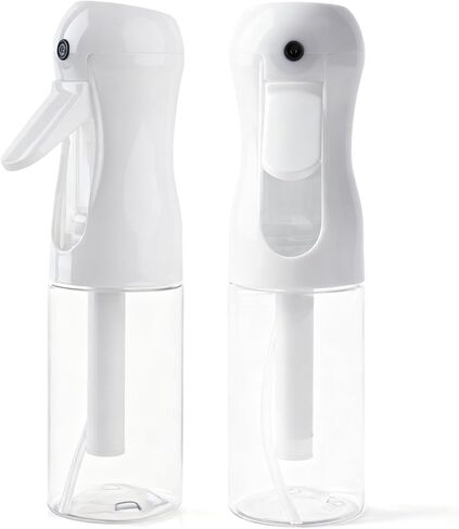2Pcs Continuous Spray Bottle For Hair,Ultra Fine Refillable Water Mister for Hair Styling, Plants, Cleaning, Salon, Misting & Skin Care（200ml/6.8oz Clear） in Saudi Arabia