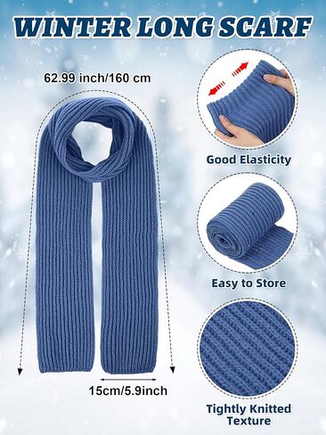 JaGely Winter Beanie Hat Scarf Set Thermal Knitted Beanie Hats Warm Scarves Bulk for Women Men Unisex Homeless Donation in Saudi Arabia