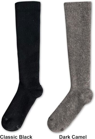 Alpaca Wool Heavyweight 15-25 mmHg Knee High Compression ​Support Socks Thick Winter Thermal Warm Soft Travel Flying in Kuwait