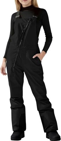 Youth Snow Pants Adjustable Strap Ski Bibs Girls Boys Waterproof Windproof Snowboard Overalls Kid Trendy Zipper Skiing Romper in Saudi Arabia
