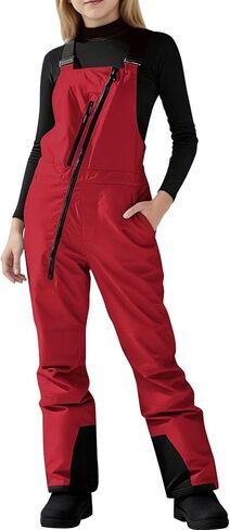 Youth Snow Pants Adjustable Strap Ski Bibs Girls Boys Waterproof Windproof Snowboard Overalls Kid Trendy Zipper Skiing Romper in Saudi Arabia