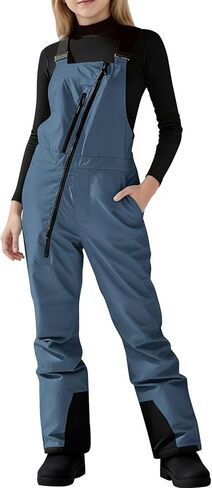 Youth Snow Pants Adjustable Strap Ski Bibs Girls Boys Waterproof Windproof Snowboard Overalls Kid Trendy Zipper Skiing Romper in Saudi Arabia