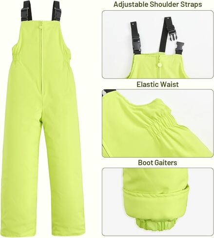 JiAmy Kids 2 Piece Snowsuit Set Winter Hooded Puffer Jacket & Snow Bib Pants Ultralight Outfit Boy Girl Ski Suits in Saudi Arabia