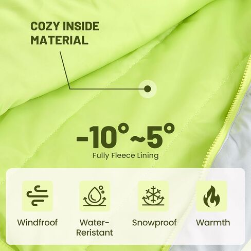 JiAmy Kids 2 Piece Snowsuit Set Winter Hooded Puffer Jacket & Snow Bib Pants Ultralight Outfit Boy Girl Ski Suits in Saudi Arabia