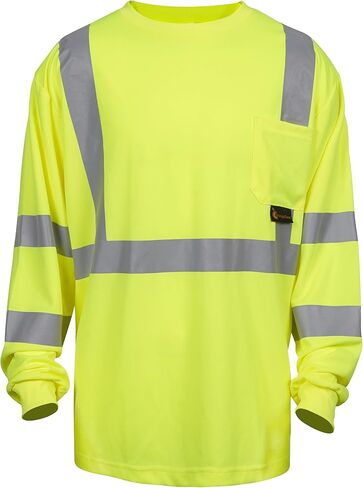 تي شيرت OrangeGear® Class 3 طويل الأكمام عالي الوضوح وعاكس للرطوبة (5 عبوات) in Kuwait