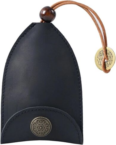 Key and Coin Holder Genuine Leather Key Holder Case Vintage Leather Car Key Bag Keychain Case Key Fob Organizer With Key Ring, Keys Protective Cover Keys with Zipper Coin Pocket(Black) in Saudi Arabia