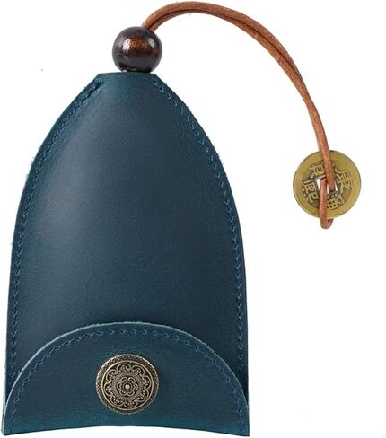 Key and Coin Holder Genuine Leather Key Holder Case Vintage Leather Car Key Bag Keychain Case Key Fob Organizer With Key Ring, Keys Protective Cover Keys with Zipper Coin Pocket(Black) in Saudi Arabia
