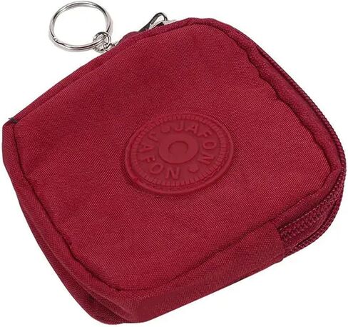 Wear-resistant Wallet Money Bag for Child Canvas Money Coin Purse Durable Waterproof with Key Ring Credit Card Holder Red in Saudi Arabia