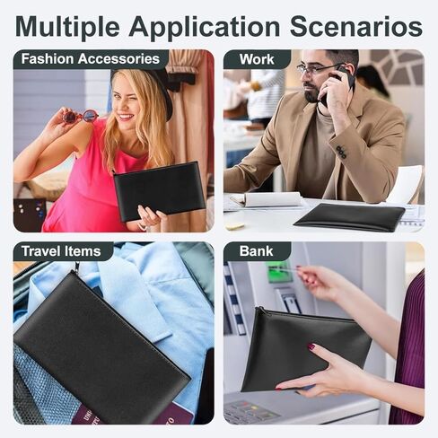 2 Piece Zippered Money Organizers, 11x6.1 inch Storage Pouches for Cash and Documents in Saudi Arabia