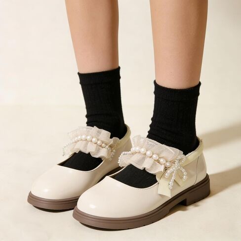 Girls Cute Mary Jane Shoes Party Wedding Chunky Sole Straps School Uniform Dress Oxfords Kids Classic Leather Shoes in Saudi Arabia